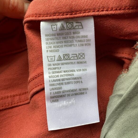 LOGO By Lori Goldstein Cottagecore Stretch Twill Ankle Pants W/Lace Detail 24W - Picture 7 of 9